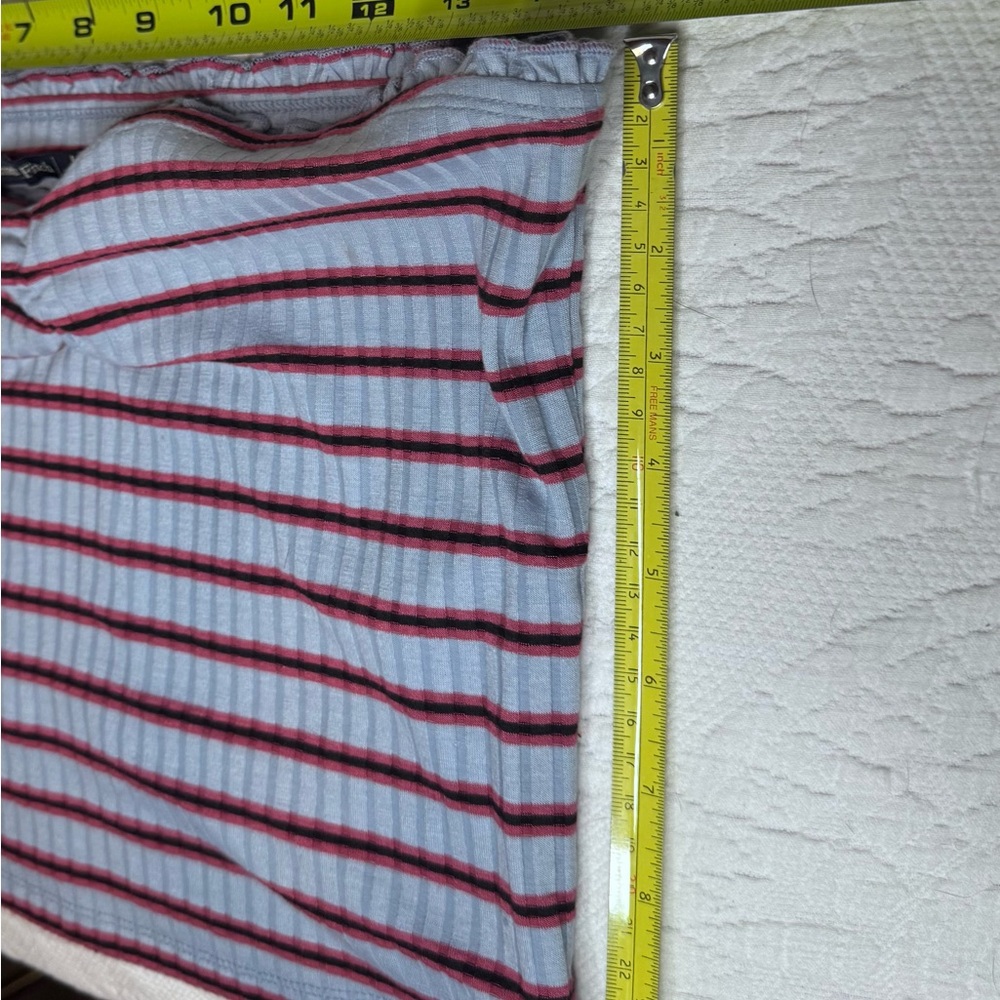 Abercrombie & Fitch Pink and Black Striped Top - Picture 3 of 3